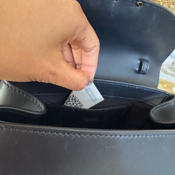 Authentic Versace Virtus Black Leather Shoulder Bag with Gold Accents - Picture 5 of 15